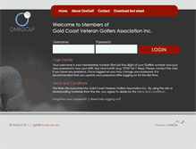 Tablet Screenshot of goldcoastvets.1golf.com.au