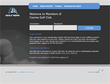 Tablet Screenshot of cooma.1golf.com.au